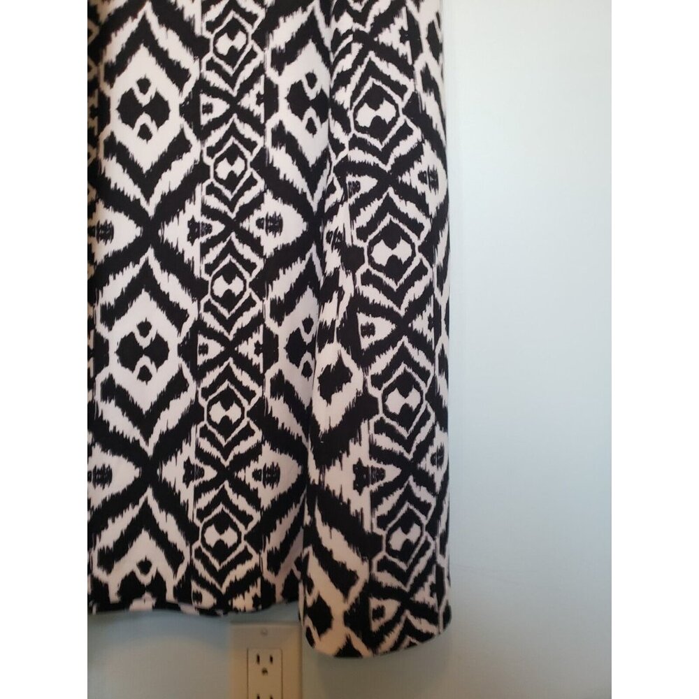 Belle Badgley Mischka Womens 10 Maxi Dress Black White Studded Sleeveless A Line - Picture 3 of 5